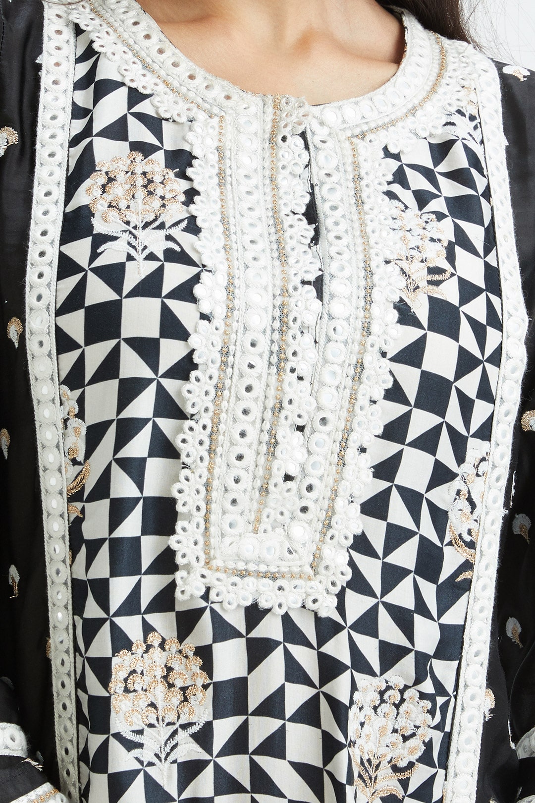 Addle Black Kurta