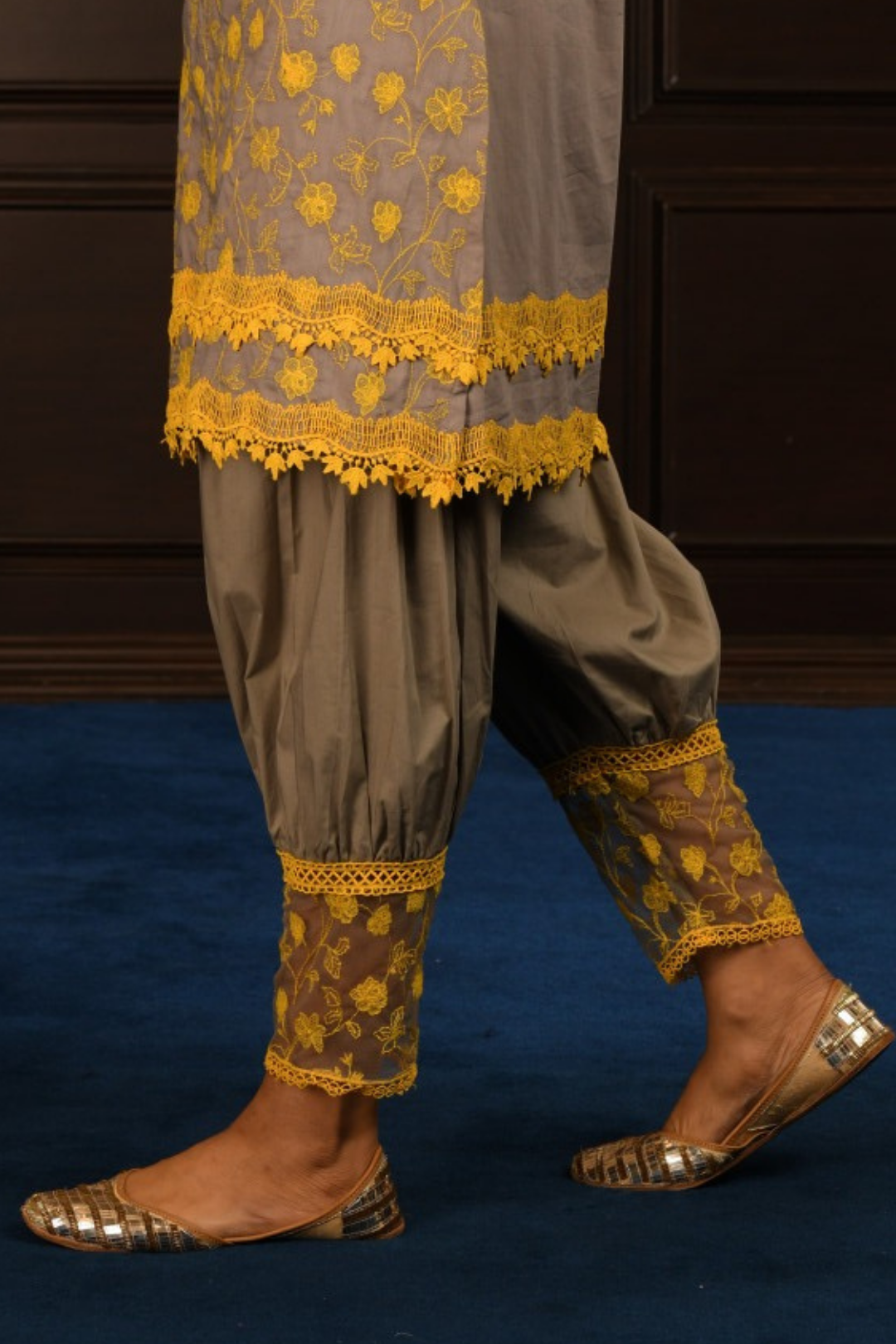 Mulmul Cotton ALEEZA Kurta With ALEEZA pyajama