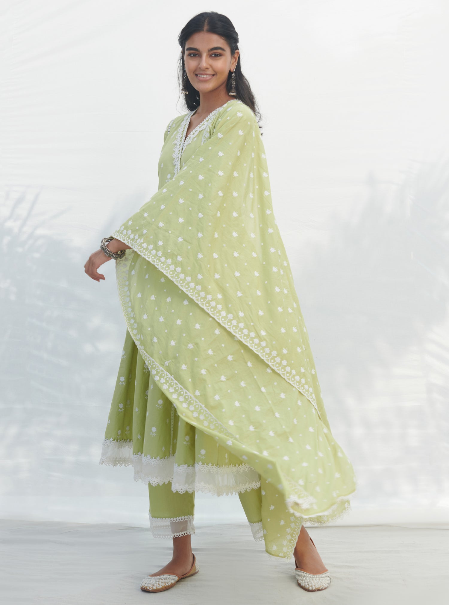 Arambol Supima Cotton Black Anarkali Kurta Set