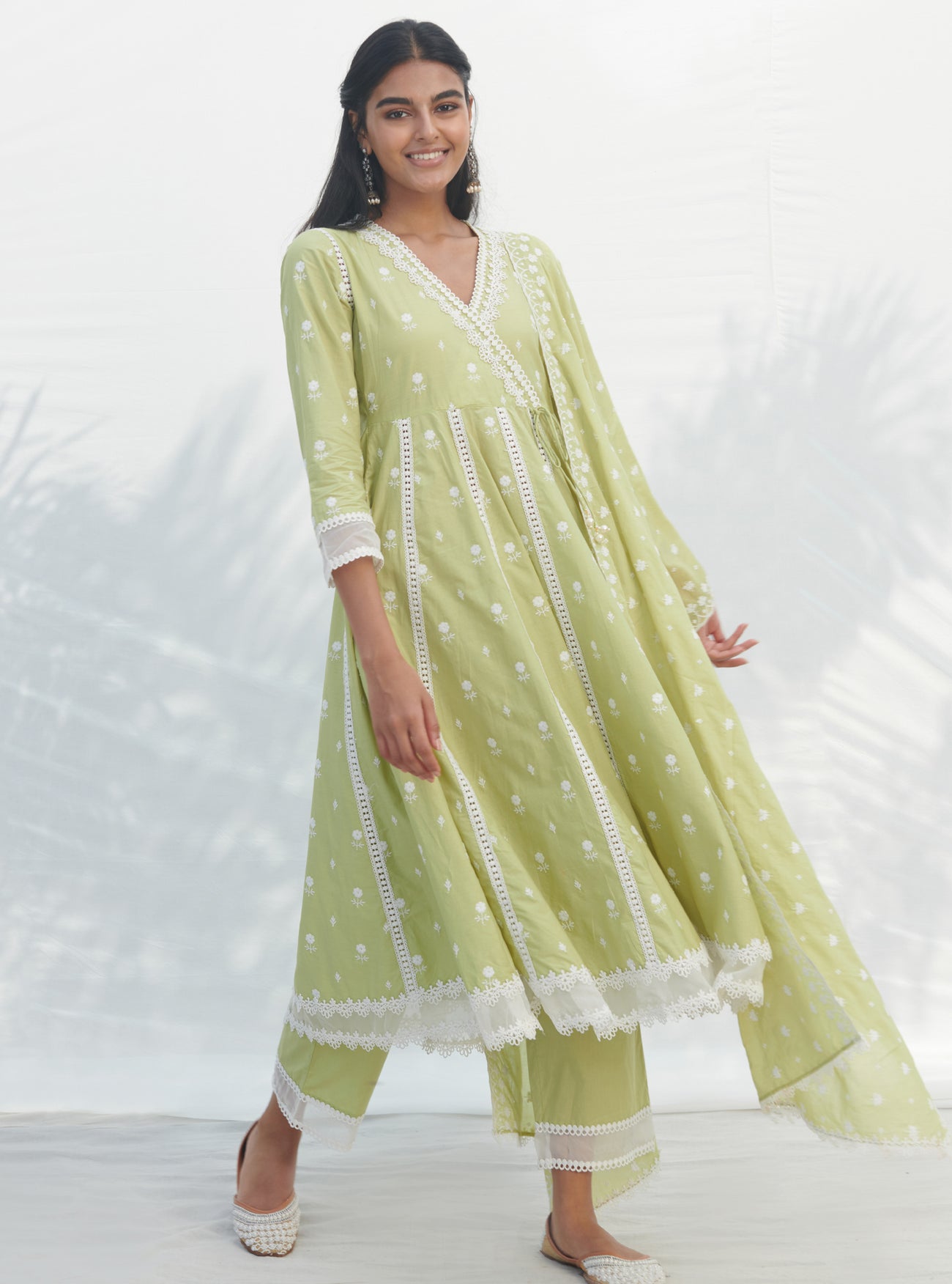 Arambol Supima Cotton Black Anarkali Kurta Set