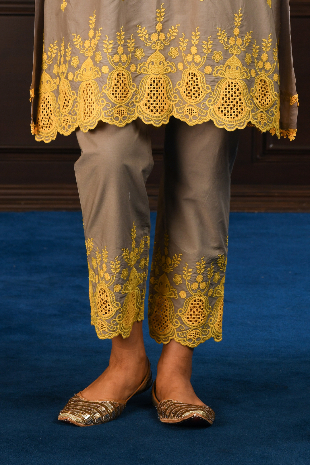 Mulmul Cotton Bliss Kurta With Bliss pyajamas