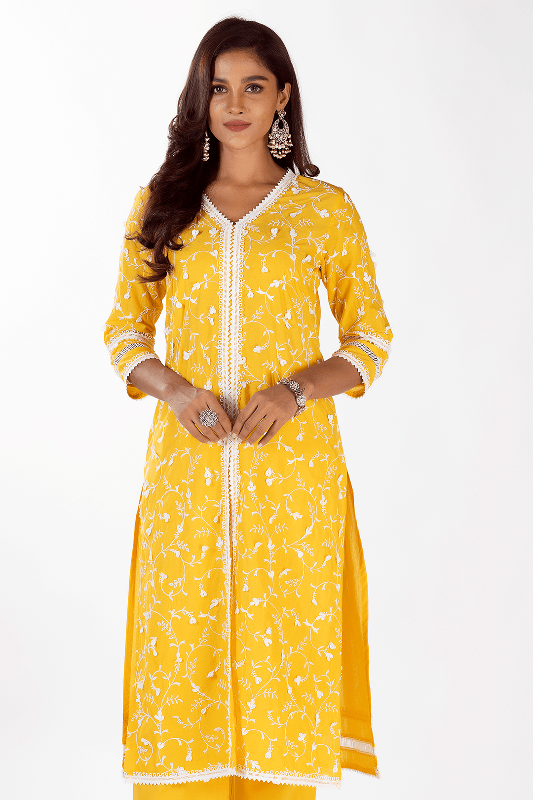 Mulmul Cotton Cali Mango Kurta With Cali Mango Pant