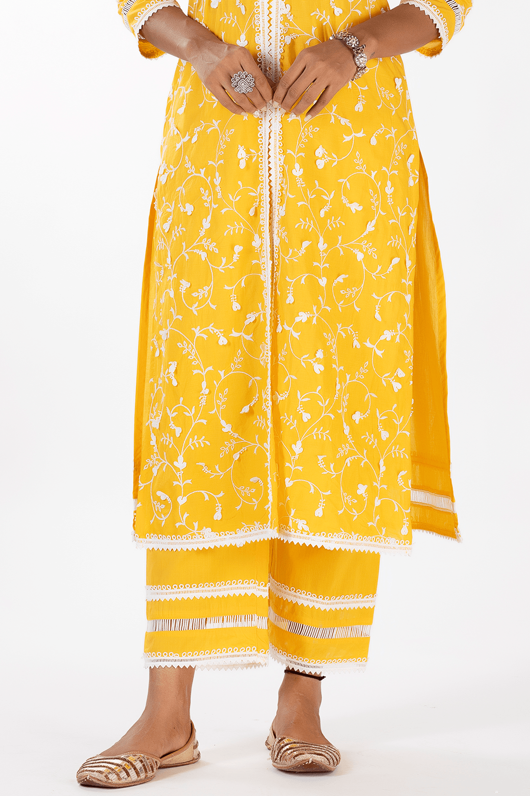 Mulmul Cotton Cali Mango Kurta With Cali Mango Pant