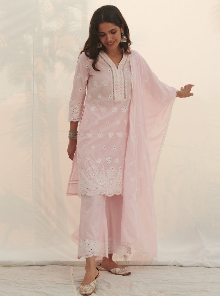Mulmul Chiffon Saleri Green Dupatta