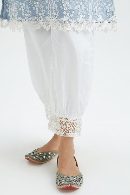 Mulmul Supima Cotton New Harem White Pyajama main image 0