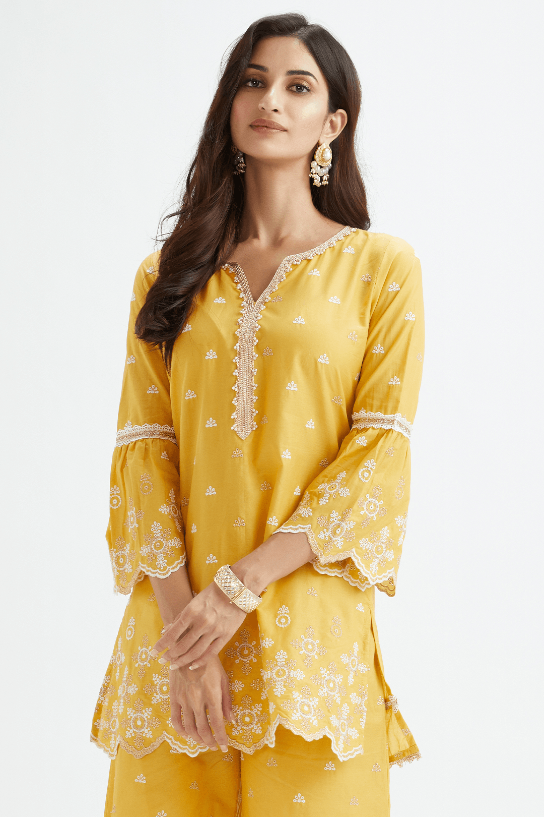 Dove Mustard Kurta
