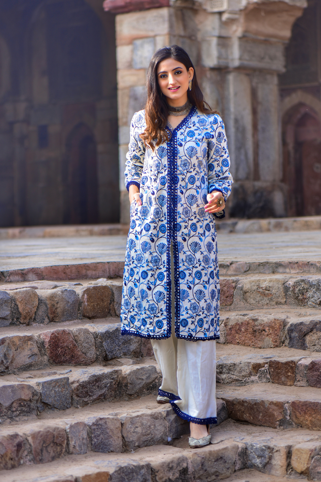 Mulmul Wool blend EIRA KURTA With EIRA PYAJAMA