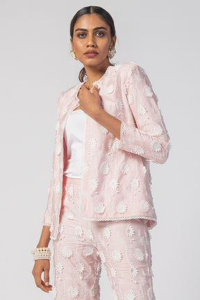 Ettie Supima Cotton Pink Jacket With Ettie Pant