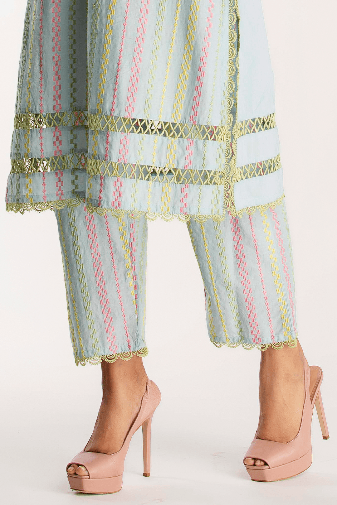 Mulmul Cotton Eva Light Blue Pant