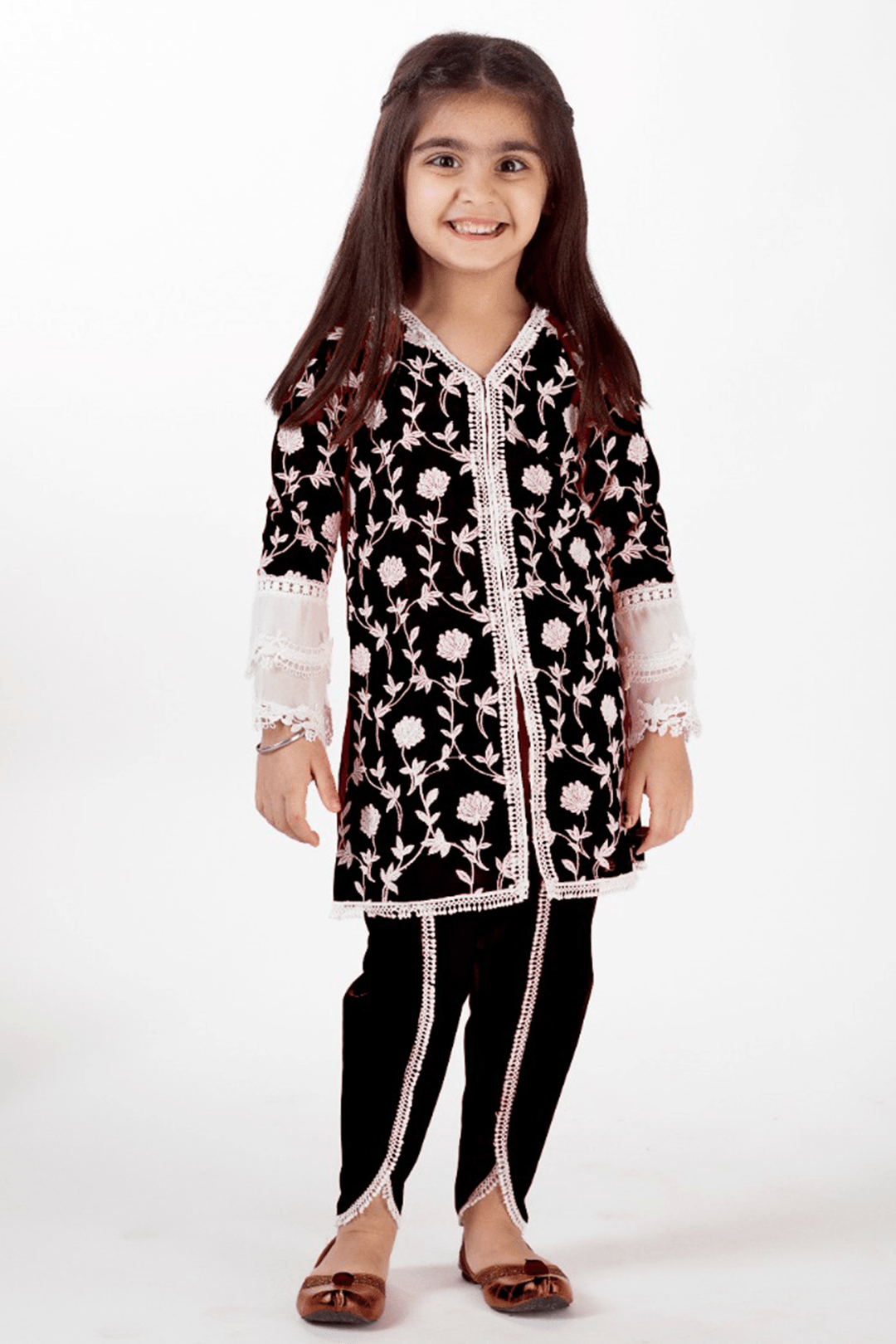 Feliz Cotton Black Dhoti Set