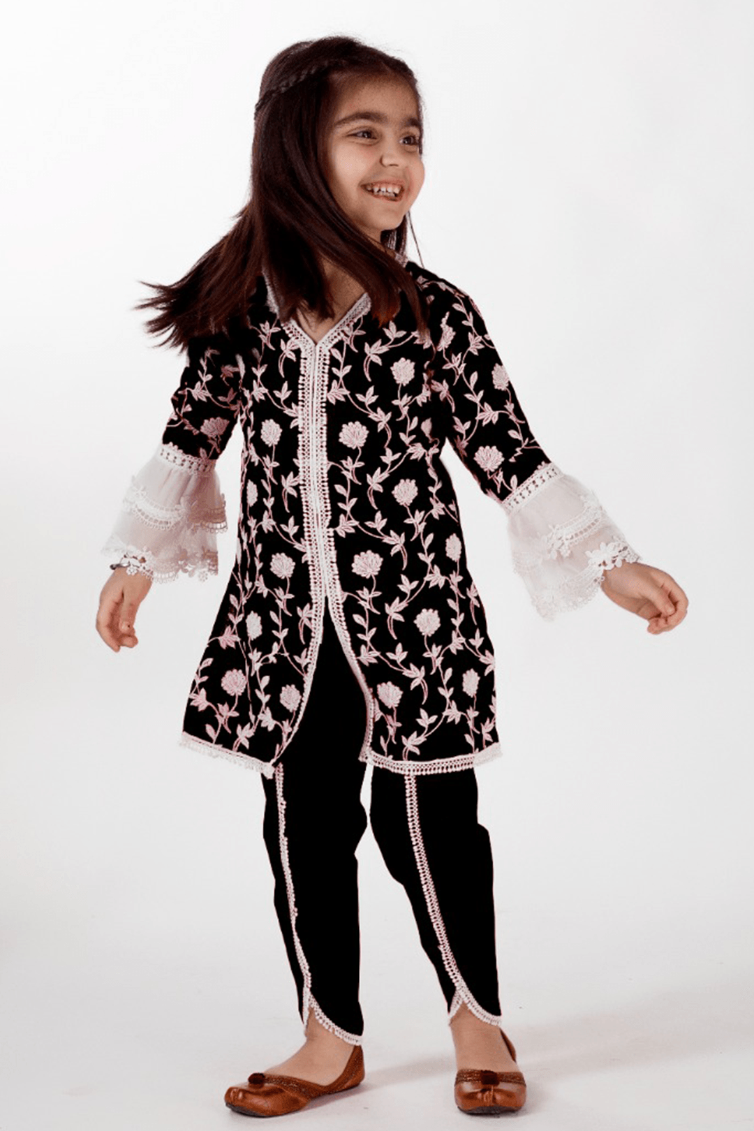 Feliz Cotton Black Dhoti Set