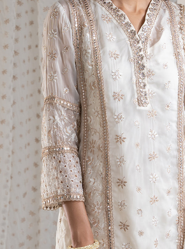 Mulmul Carvi Off white Dupatta