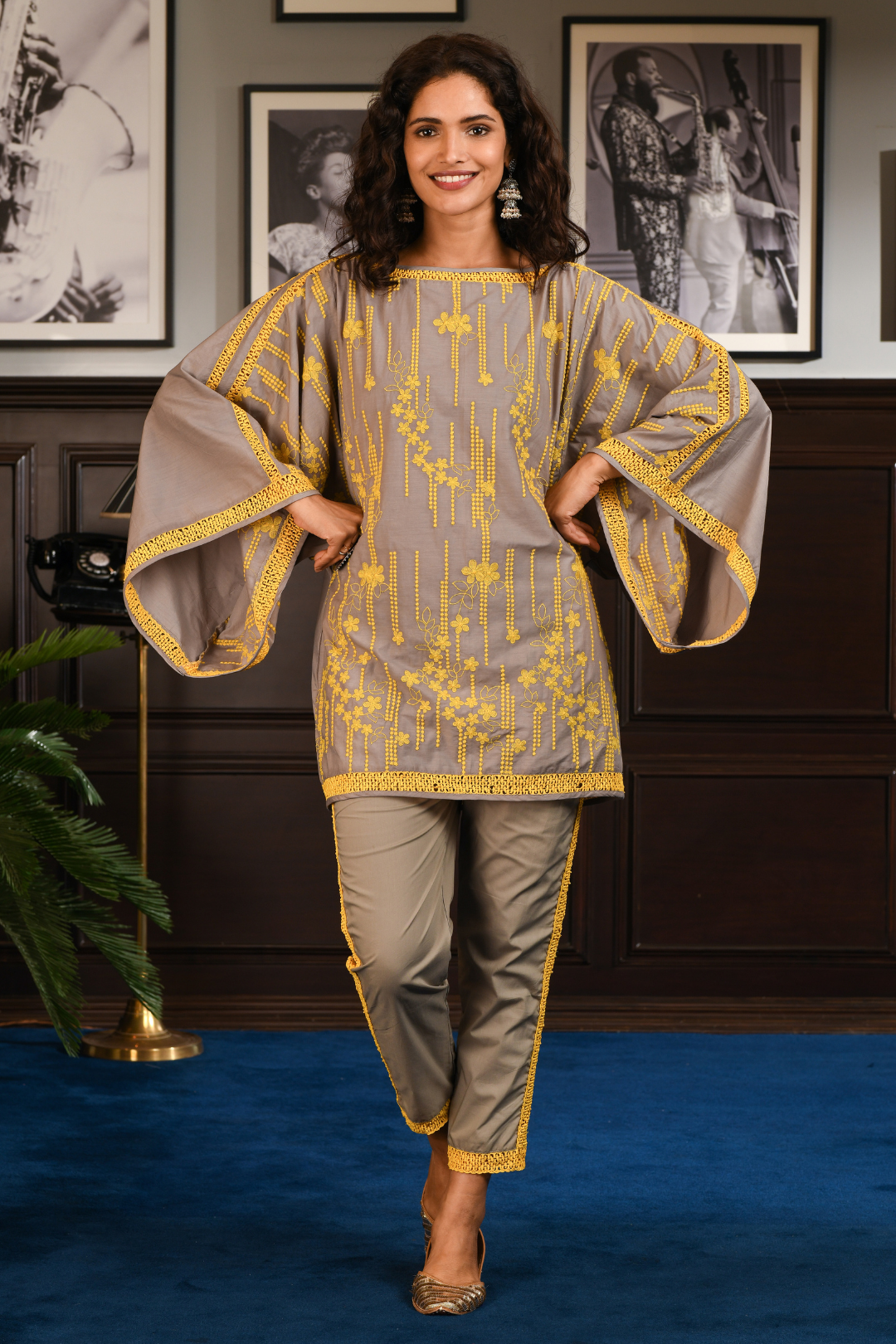 Mulmul Cotton JOYCE Kurta With JOYCE pyajama