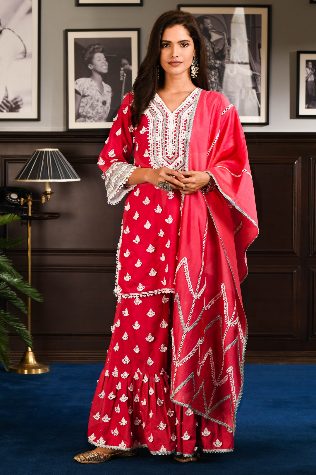 Pima Satin Jubilee Kurta With Jubilee Pyajama