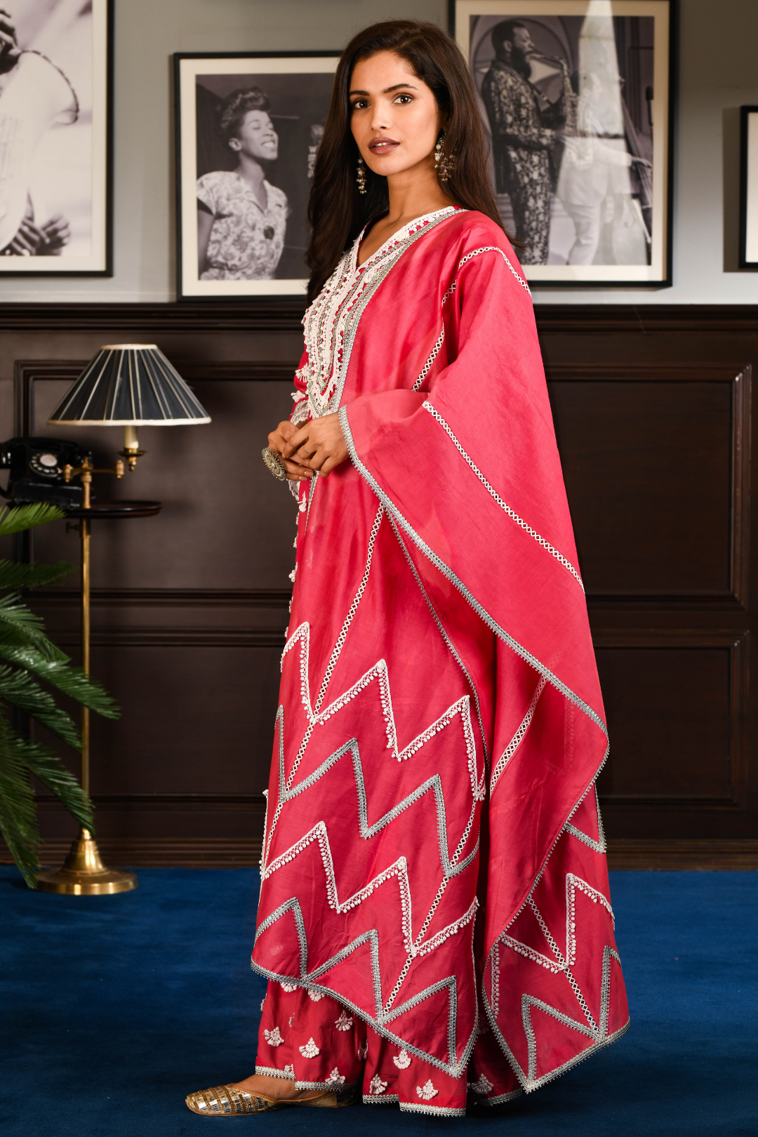 Pima Satin Jubilee Kurta With Jubilee Pyajama