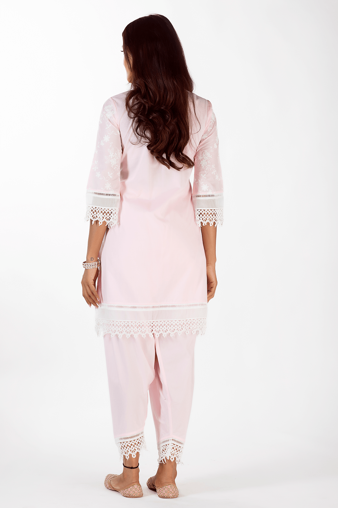 Mulmul Cotton Kai Pink Salwar