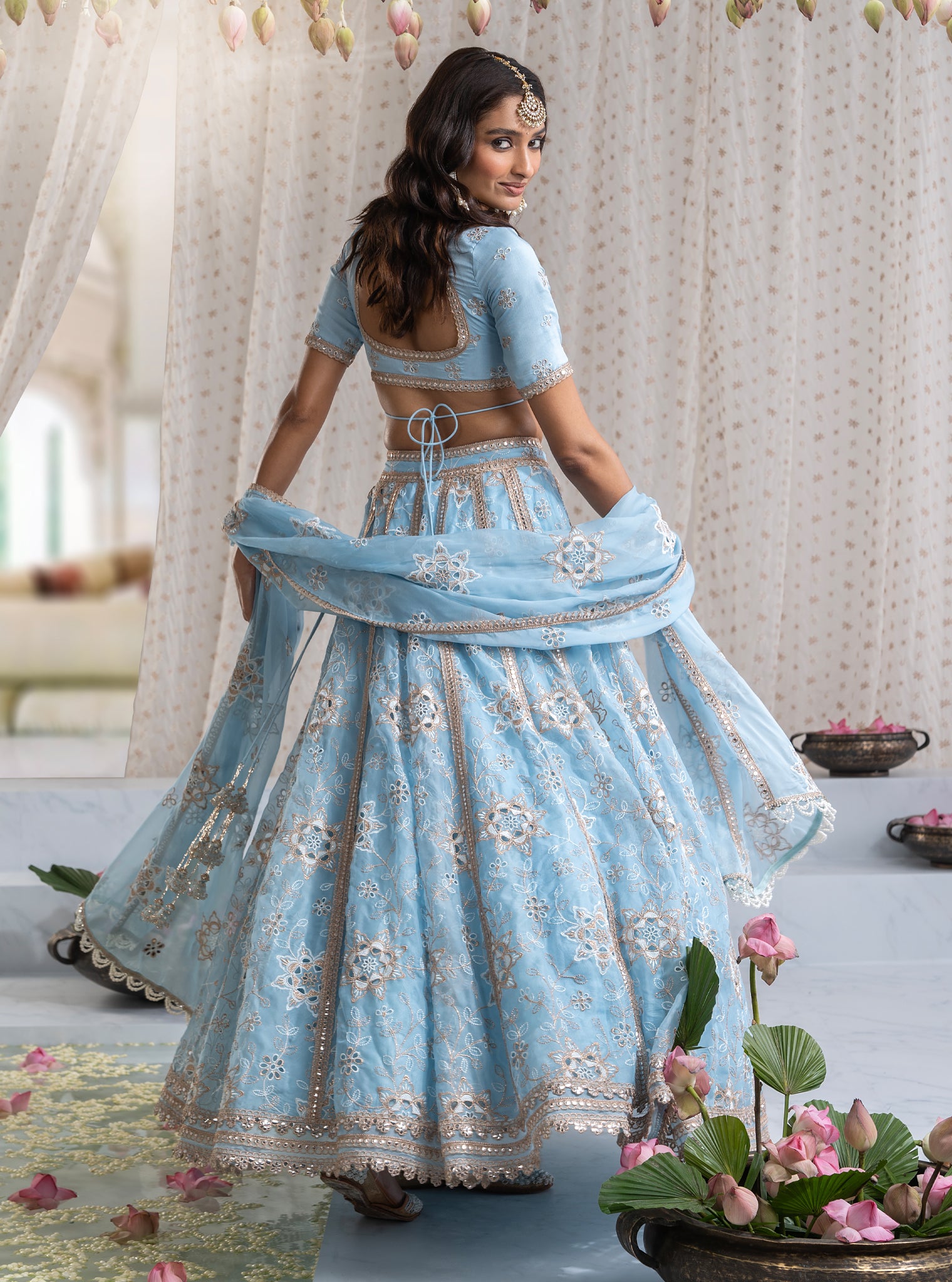 Baby blue lehenga best sale