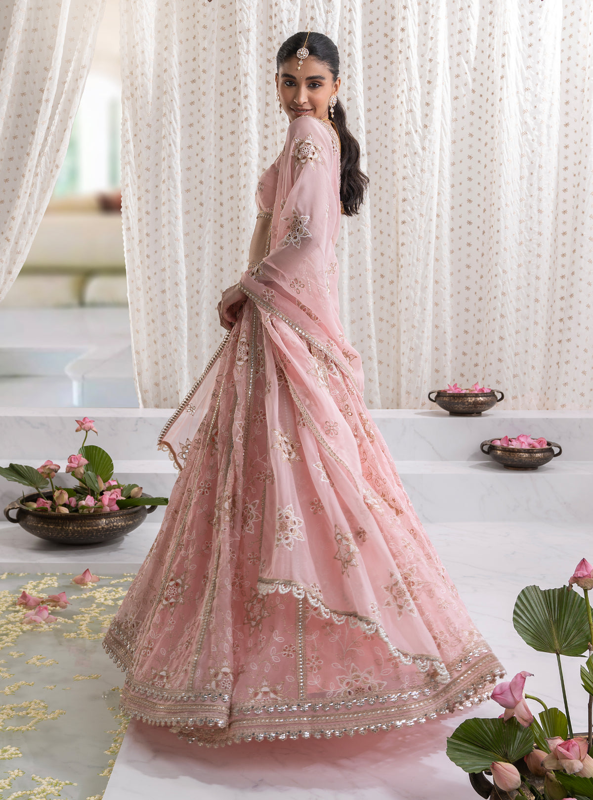 Kamali Organza Blue Lehenga main image 0