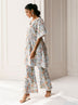 Keoni Supima Cotton Blue Kaftan With Keoni Pink Pant