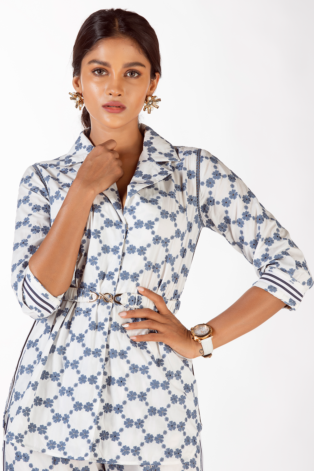 Kenza Cotton White Co-ord Set