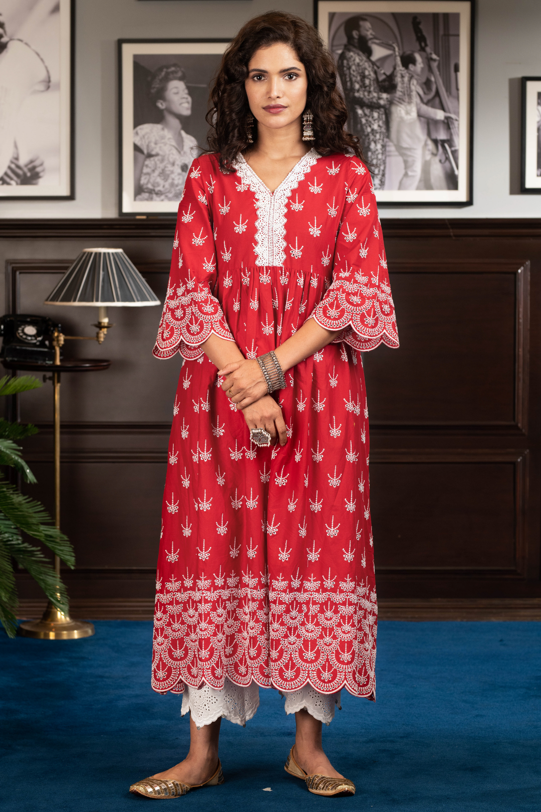 Mulmul Cotton LIARIA KURTA With OPHELIA PALAZZO