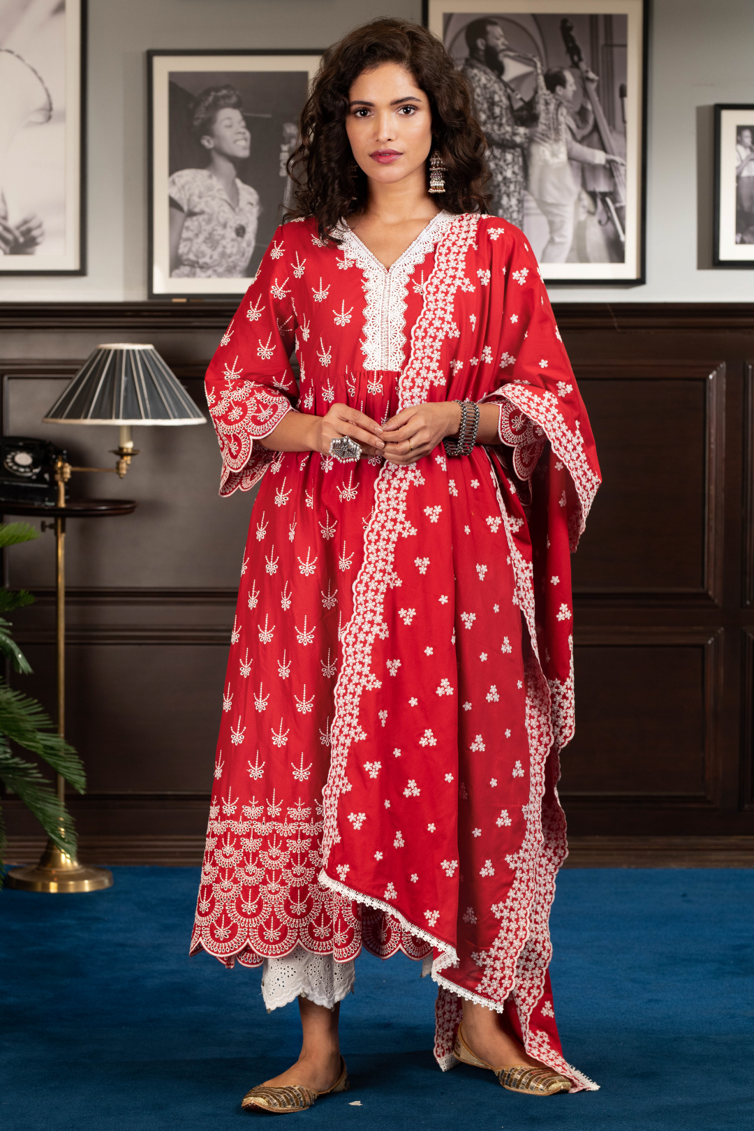 Mulmul Cotton LIARIA KURTA With OPHELIA PALAZZO