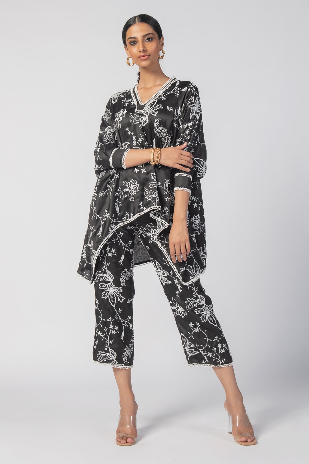 Mulmul Cupro Lonain Black Pant
