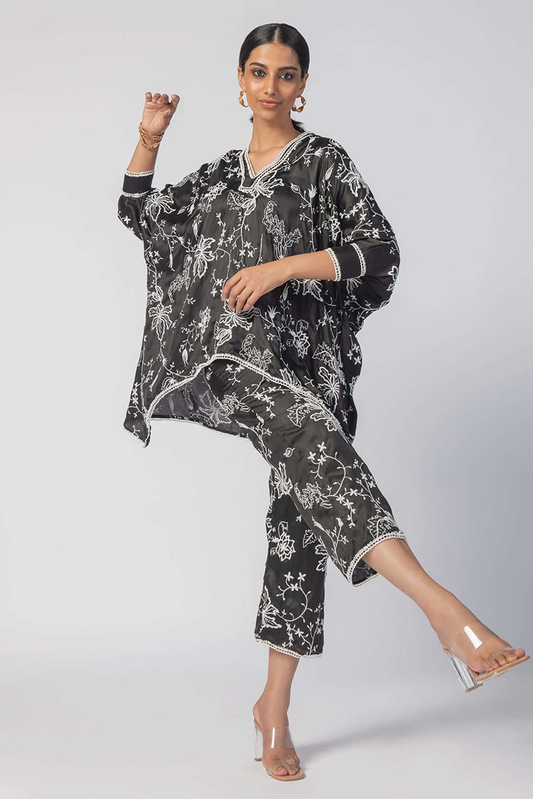 Mulmul Cupro Lonain Black Pant