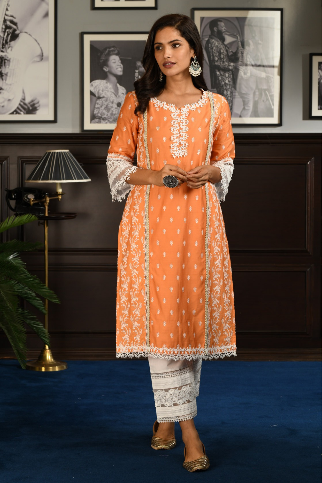 Pima Satin Merry Kurta With New Pintuck Pyajama