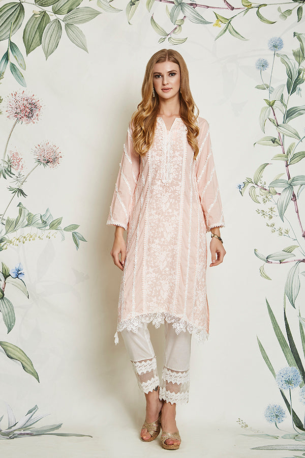 Zinnia Kurta Peach