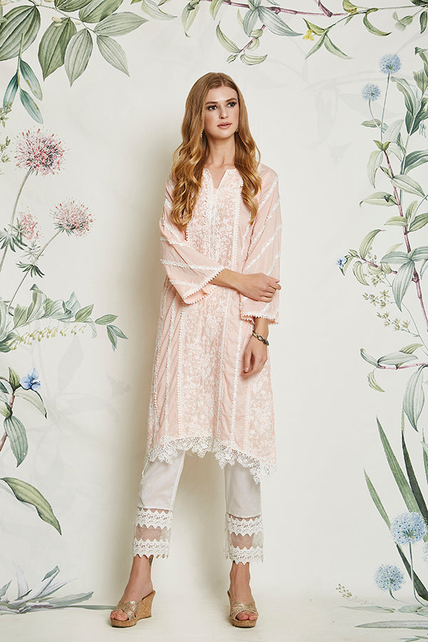 Zinnia Kurta Peach