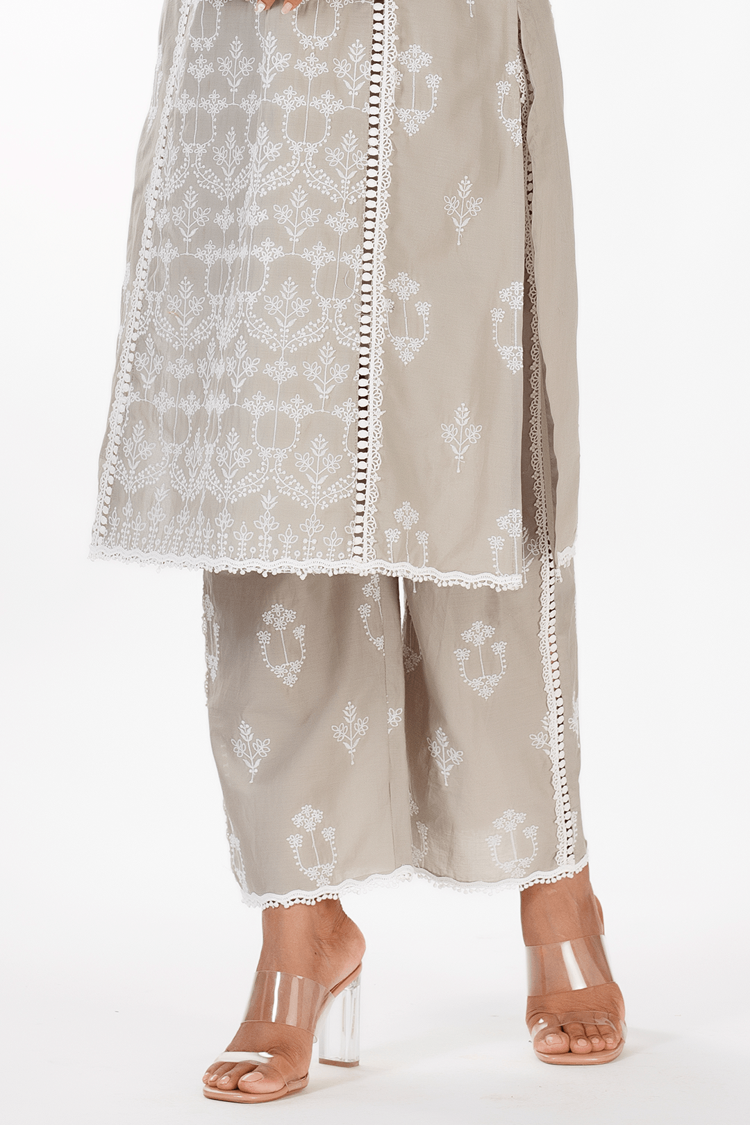 Mulmul Cotton Mae Grey Pant