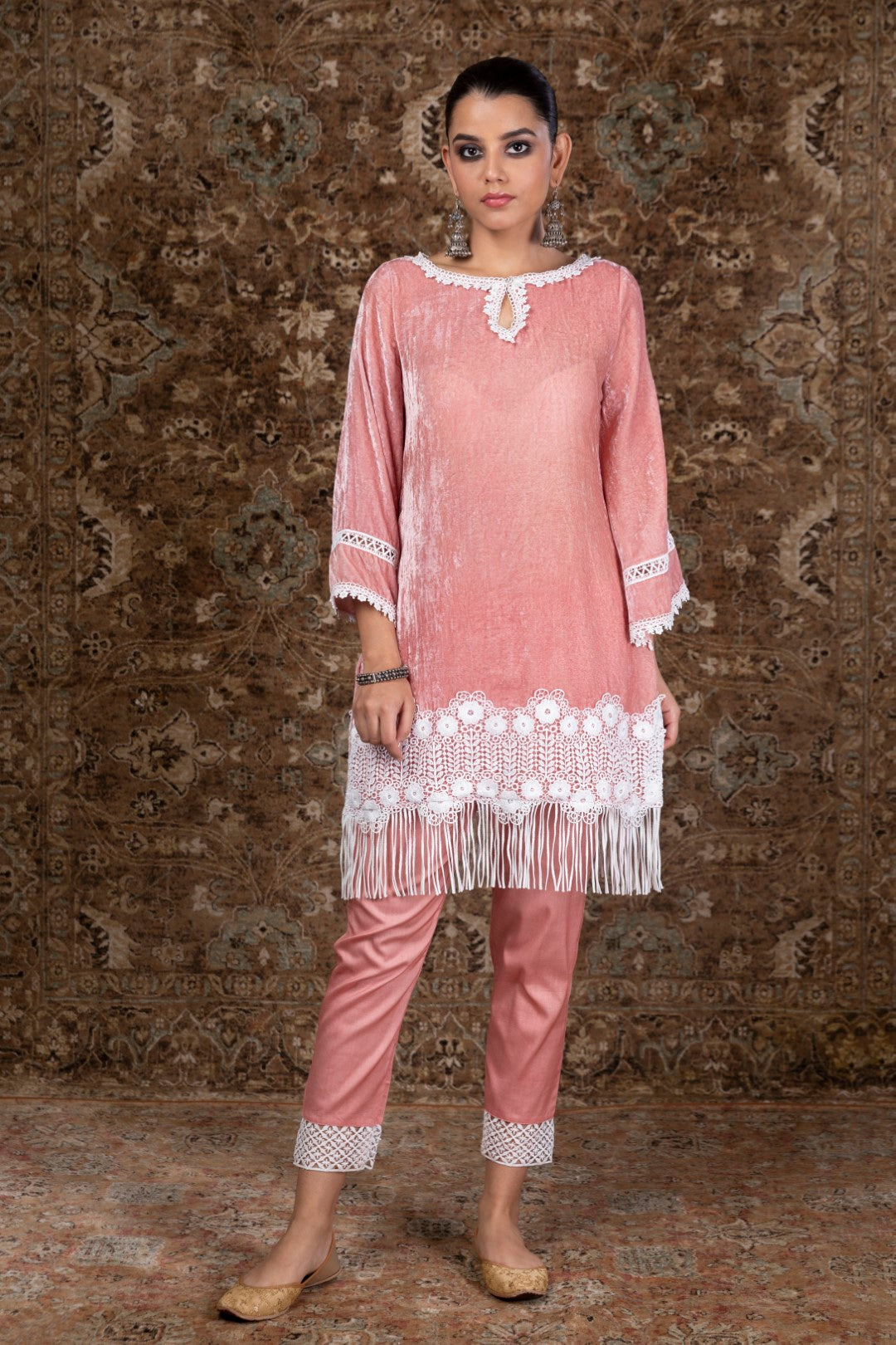 Makhmal Fern Kurta