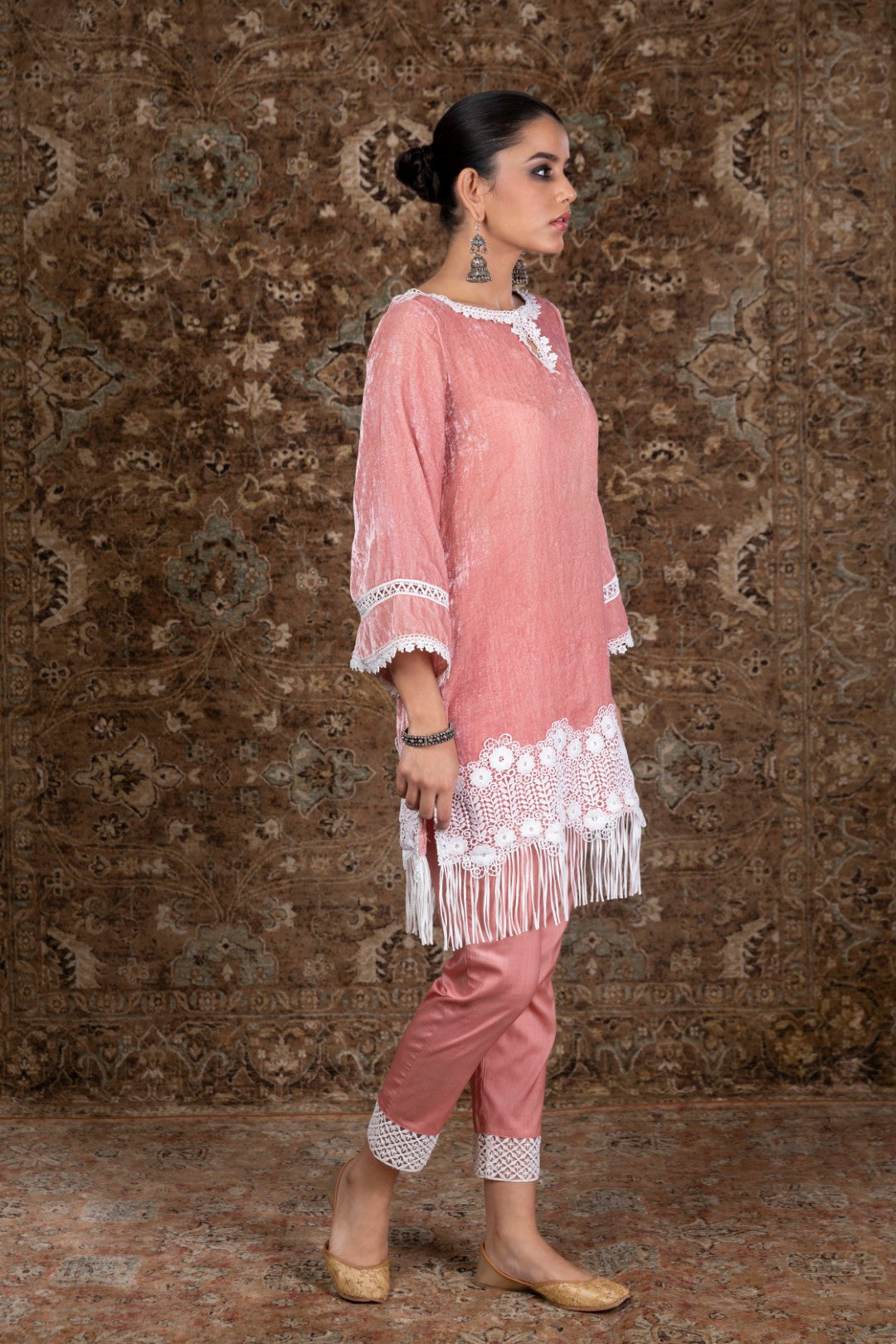 Makhmal Fern Kurta