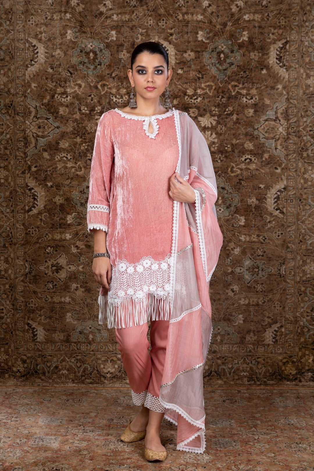 Makhmal Fern Kurta