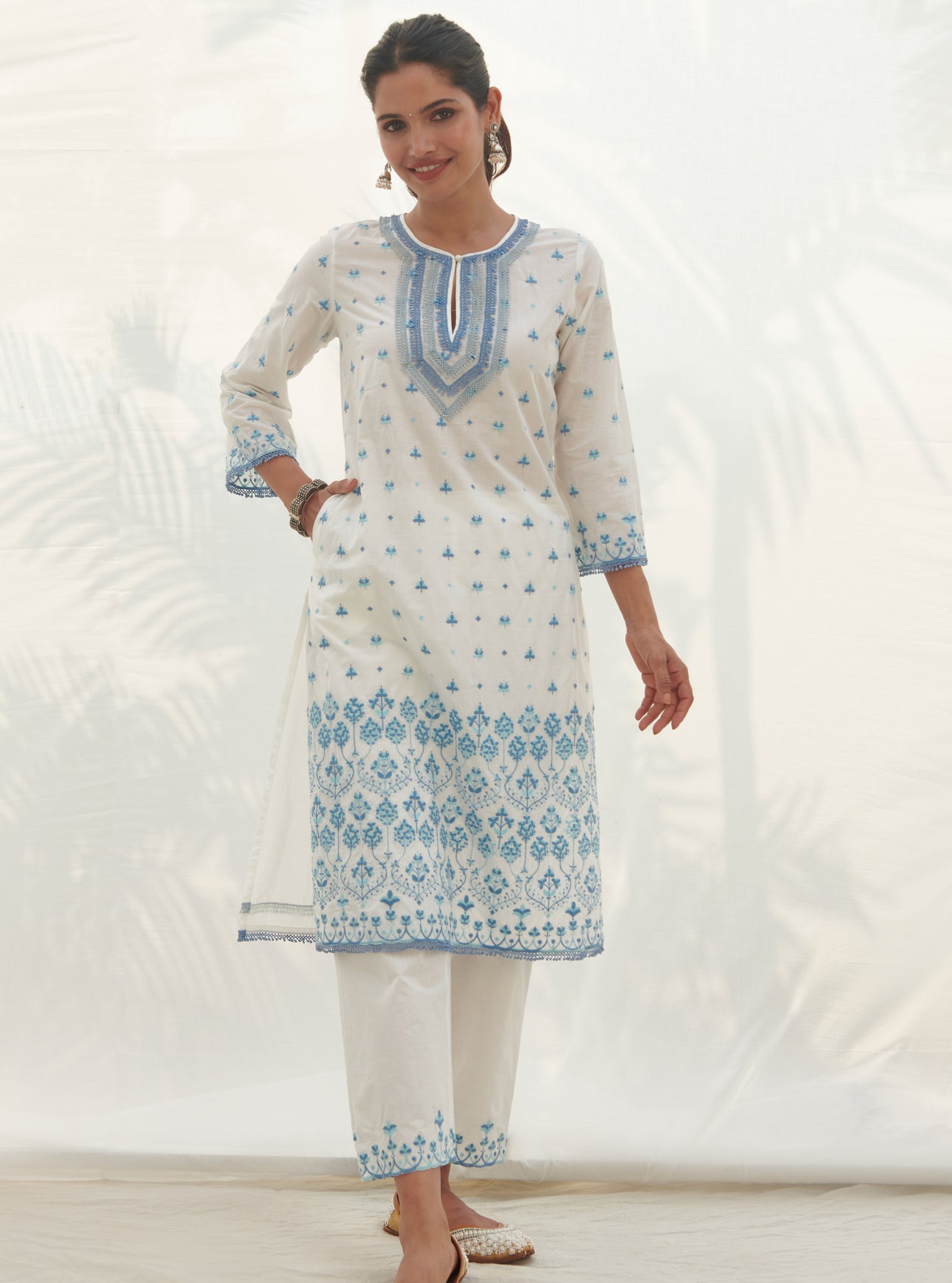 Mulmul Cotton Miramar White kurta