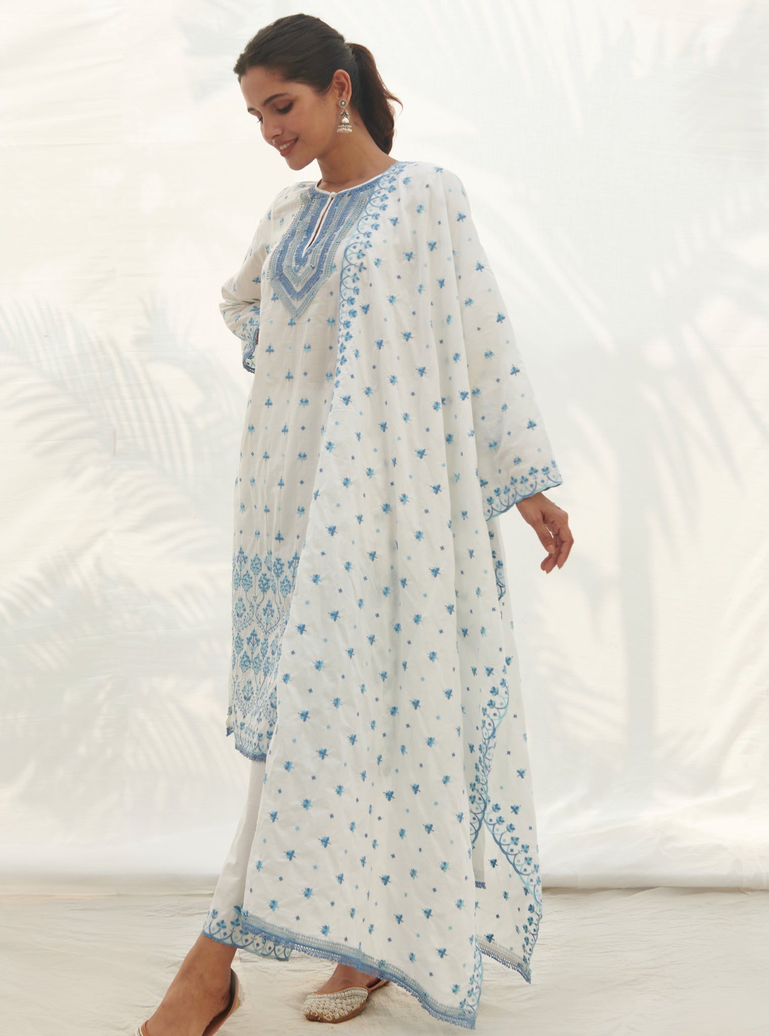 Mulmul Cotton Miramar White kurta