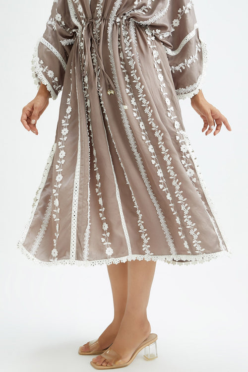 Montana Cupro Silk Blue Kaftan