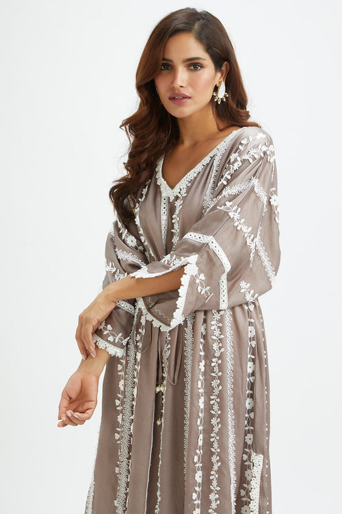 Montana Cupro Silk Grey Kaftan main image 1