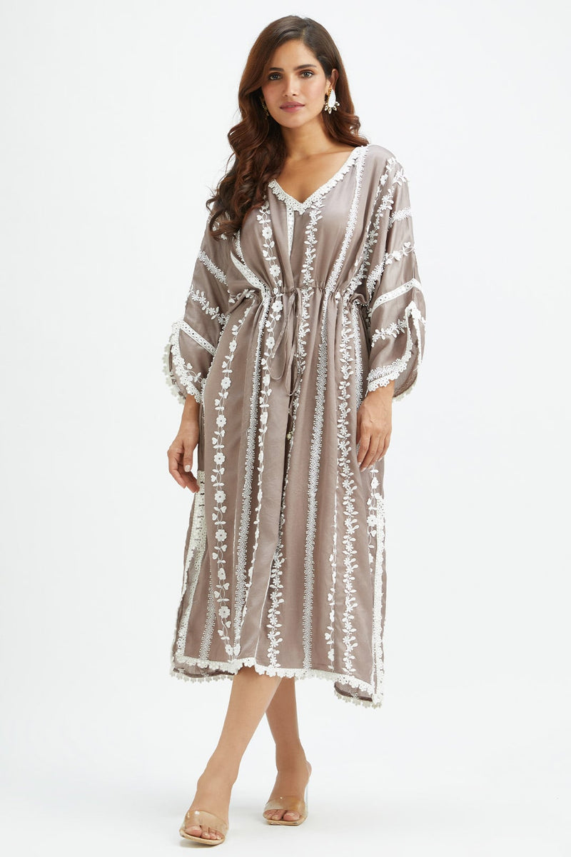 Montana Cupro Silk Grey Kaftan main image 0