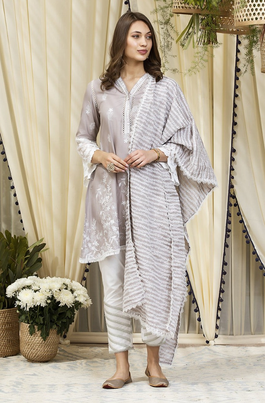 Mulmul Supima Cotton Stripe Dupatta