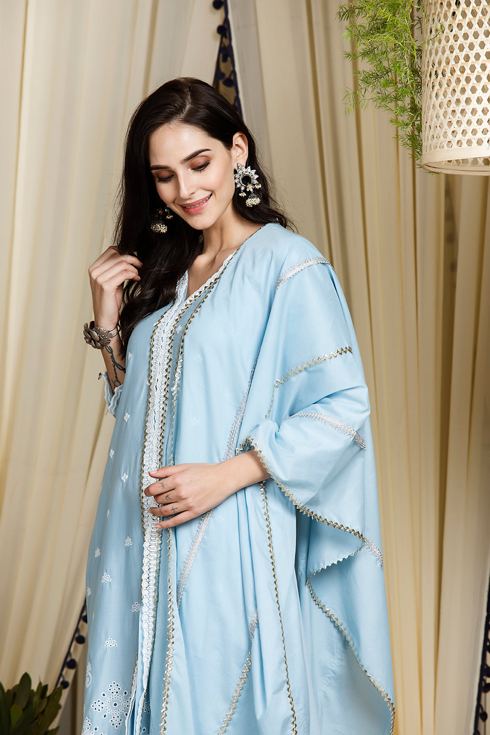 Ophelia Supima Cotton Kurta with Palazzo Set main image 1