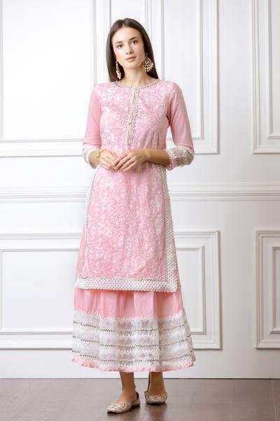 Flora Kurta with Skirt Set