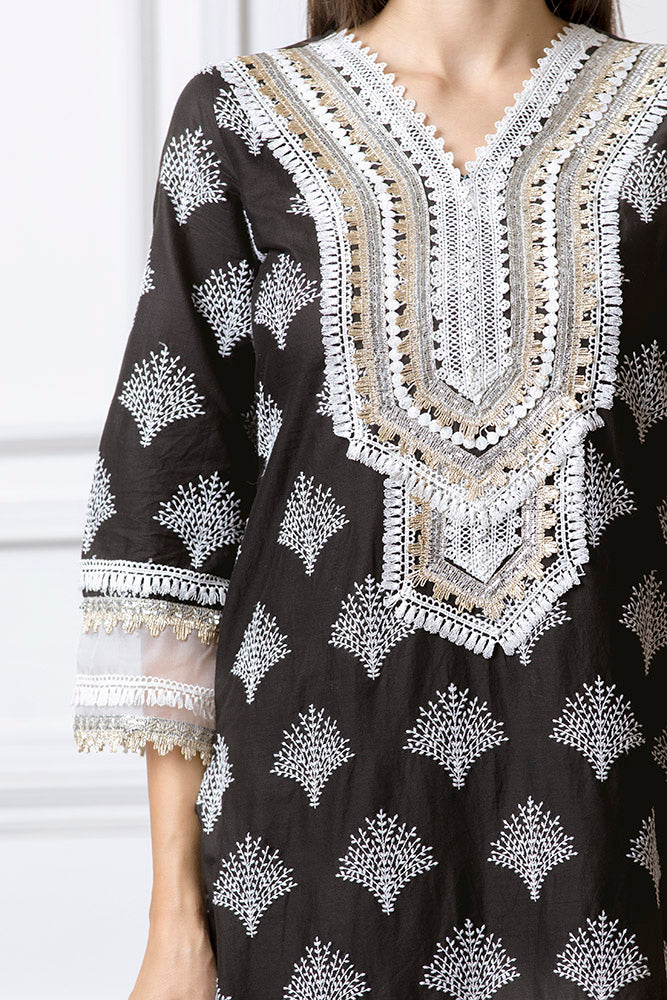 Maple Black Kurta Set