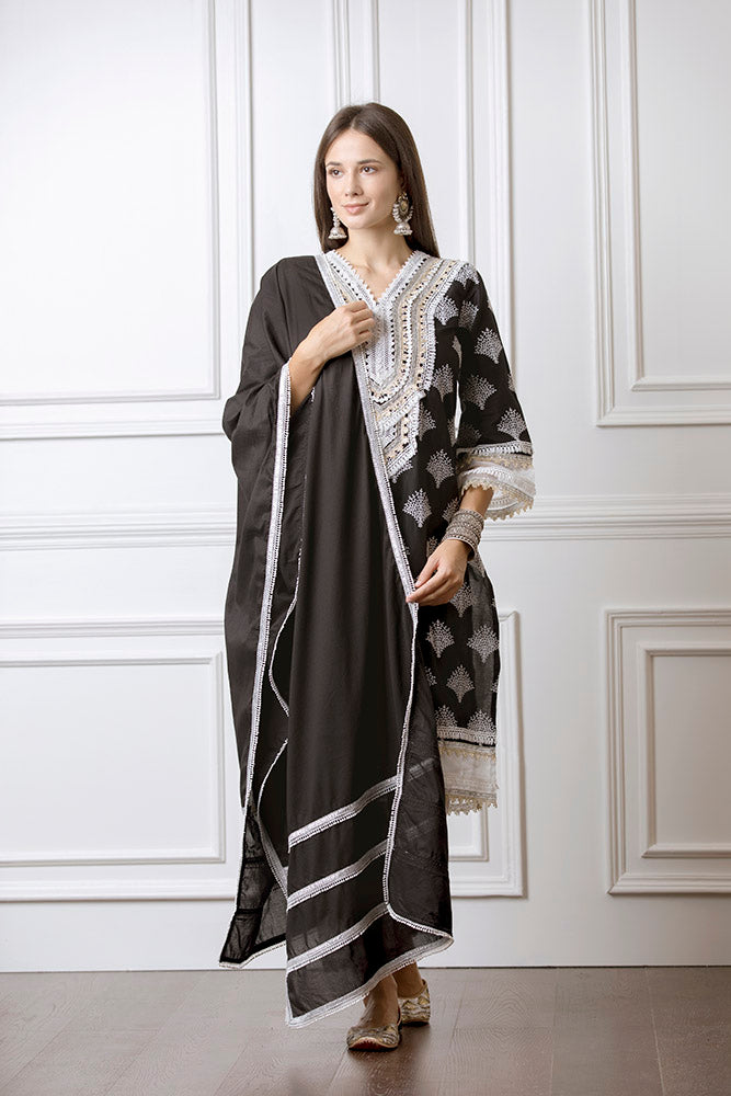 Mulmul Side Gota Dupatta