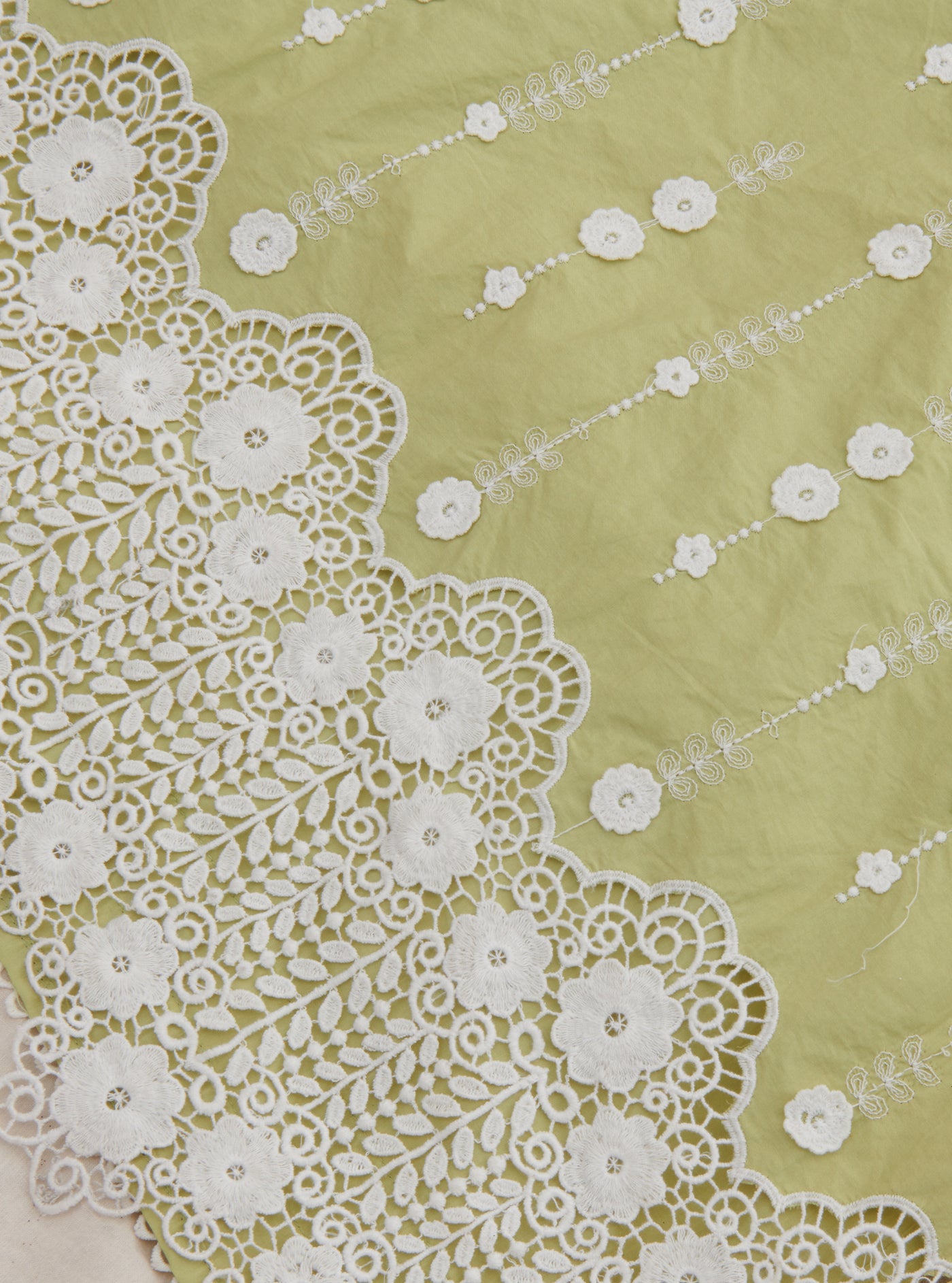 Mulmul Supima Cotton Anashi Lime Dupatta main image 1