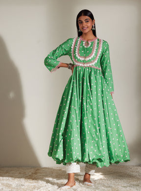Fern Green cotton ladies dress material with mulmul dupatta - Kiran's  Boutique