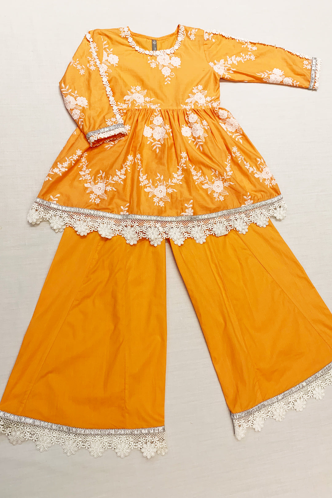 Jolie Cotton Orange Sharara Set