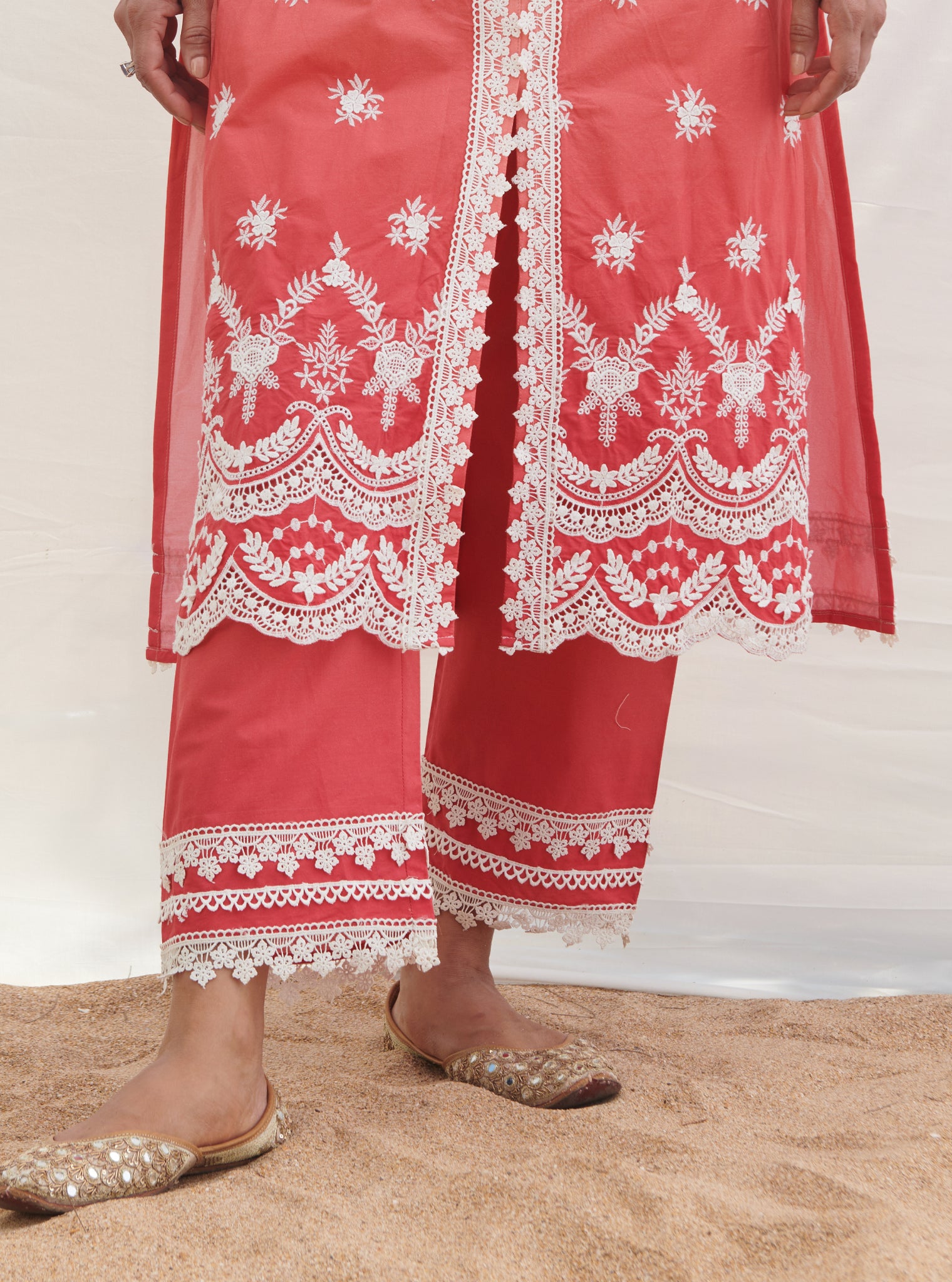 Organza Off White Pakistani Cigratte Style Salwar Kameez Pants FZ0891 –  ShreeFashionWear