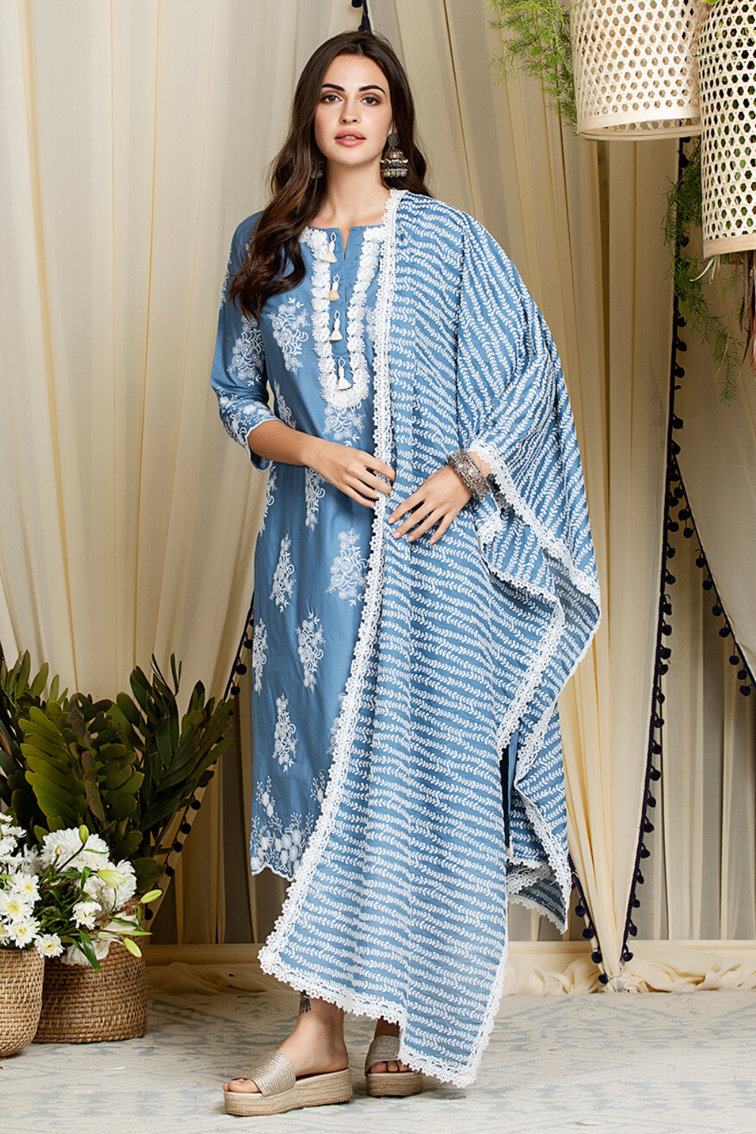 Mulmul Cotton Stripe Dupatta